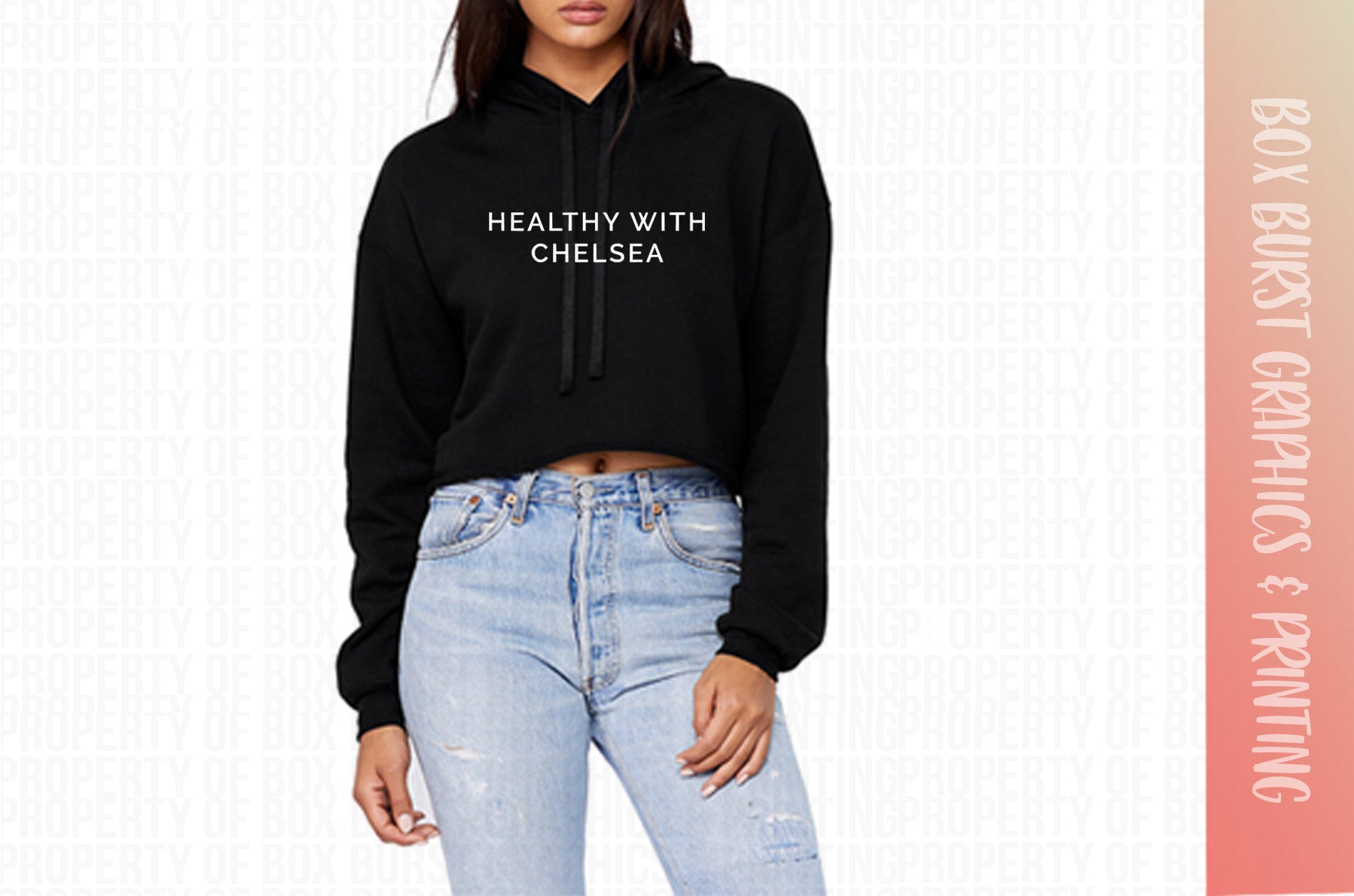 Healthy with Chelsea Crop Hoodie - CUSTOM ORDER-