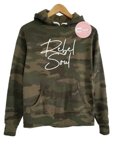 Rebel Soul unisex Camo Hoodie