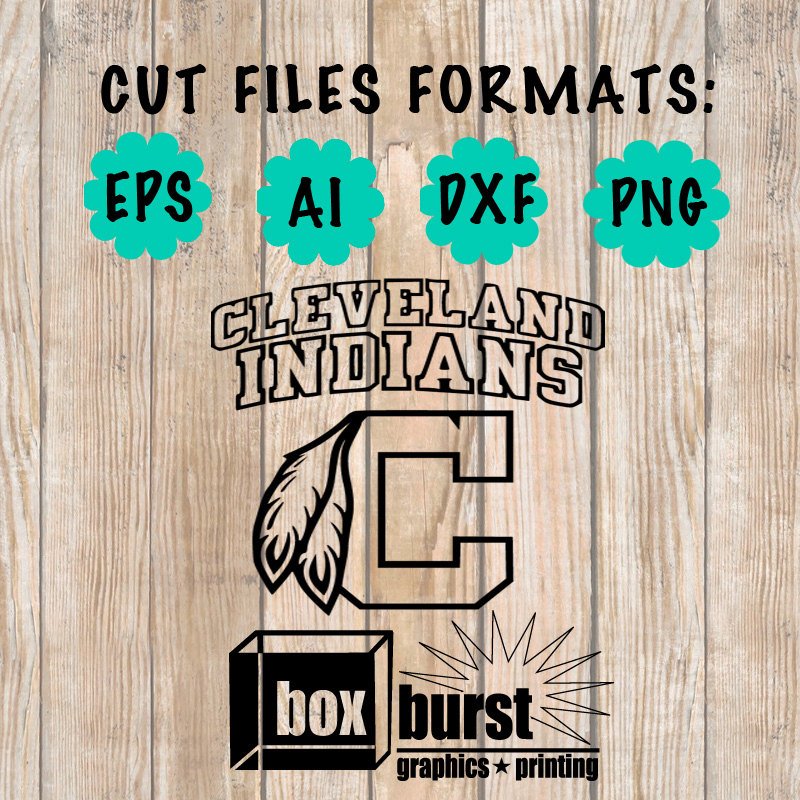 Cleveland Indians Chief Wahoo Inspired Cuttable File Decal Sticker Cricuit cut in EPS ai DXF + PNG format  vinyl cut files Draw Flexi Design