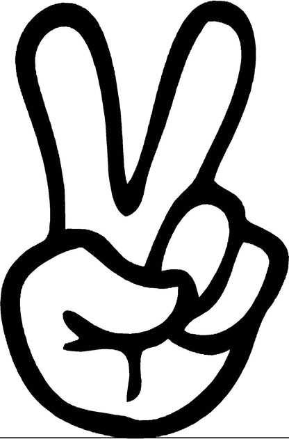 Peace Sign Dueces Hippie Love Car Decal Phone decal personal decal sticker wall decal window decal