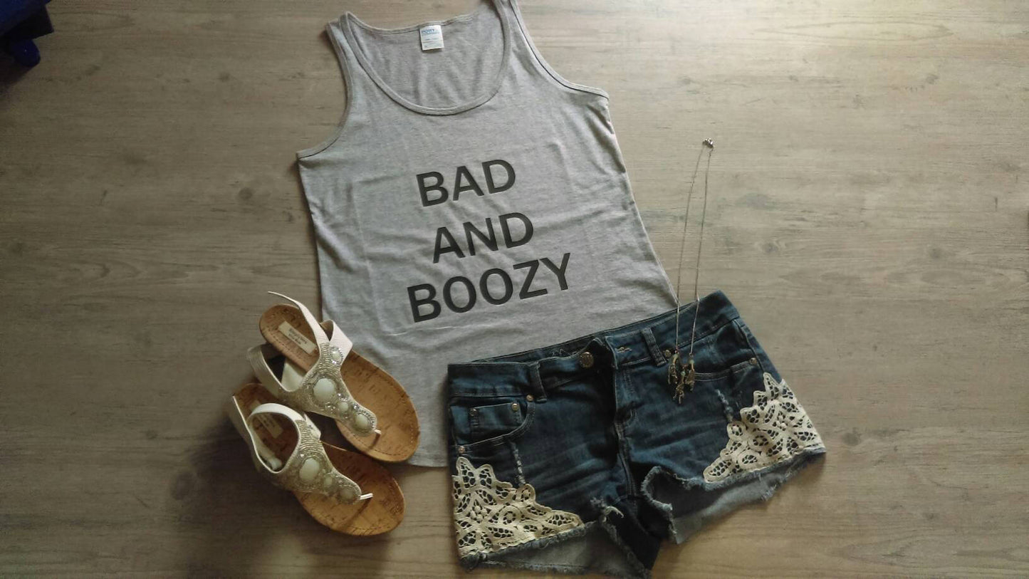 Bad and Boozy Flowy loose Tank top