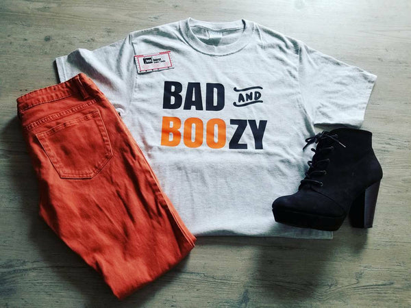Bad and BOOzy funny cute halloween shirt unisex t shirt