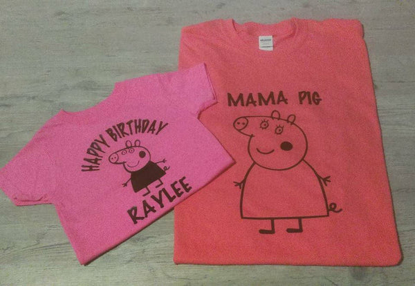 Peppa Pig Birthday Shirts Family kids Peppa Pig Birthday Party Kids Peppa Shirt custom order