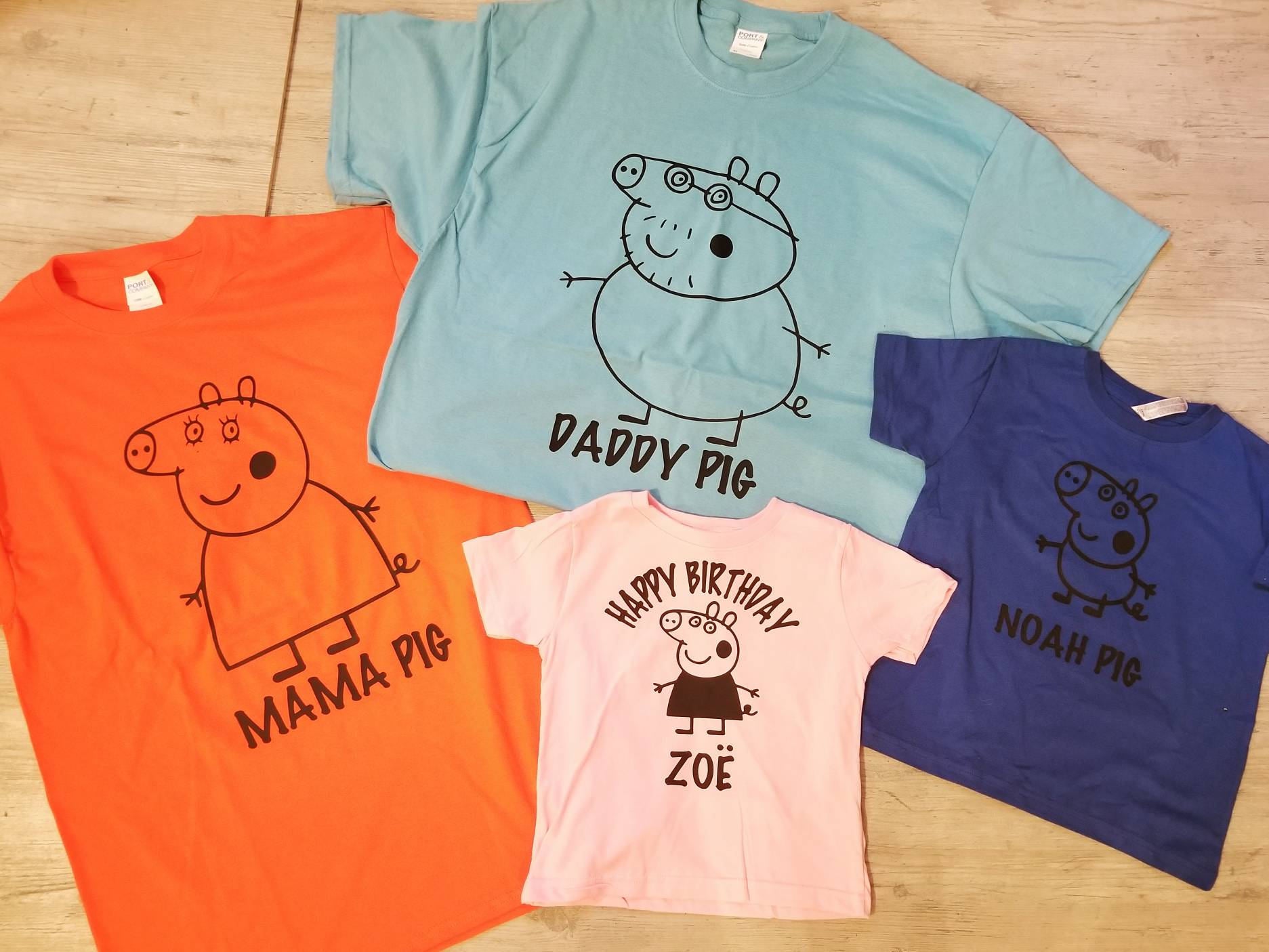 Peppa Pig Birthday Shirts Family kids Peppa Pig Birthday Party Kids Peppa Shirt custom order