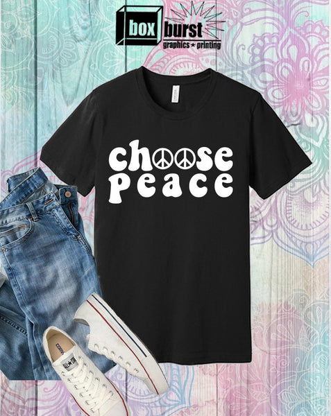 Choose Peace | Hippie shirt | Unisex | Tree of life | Positivity |