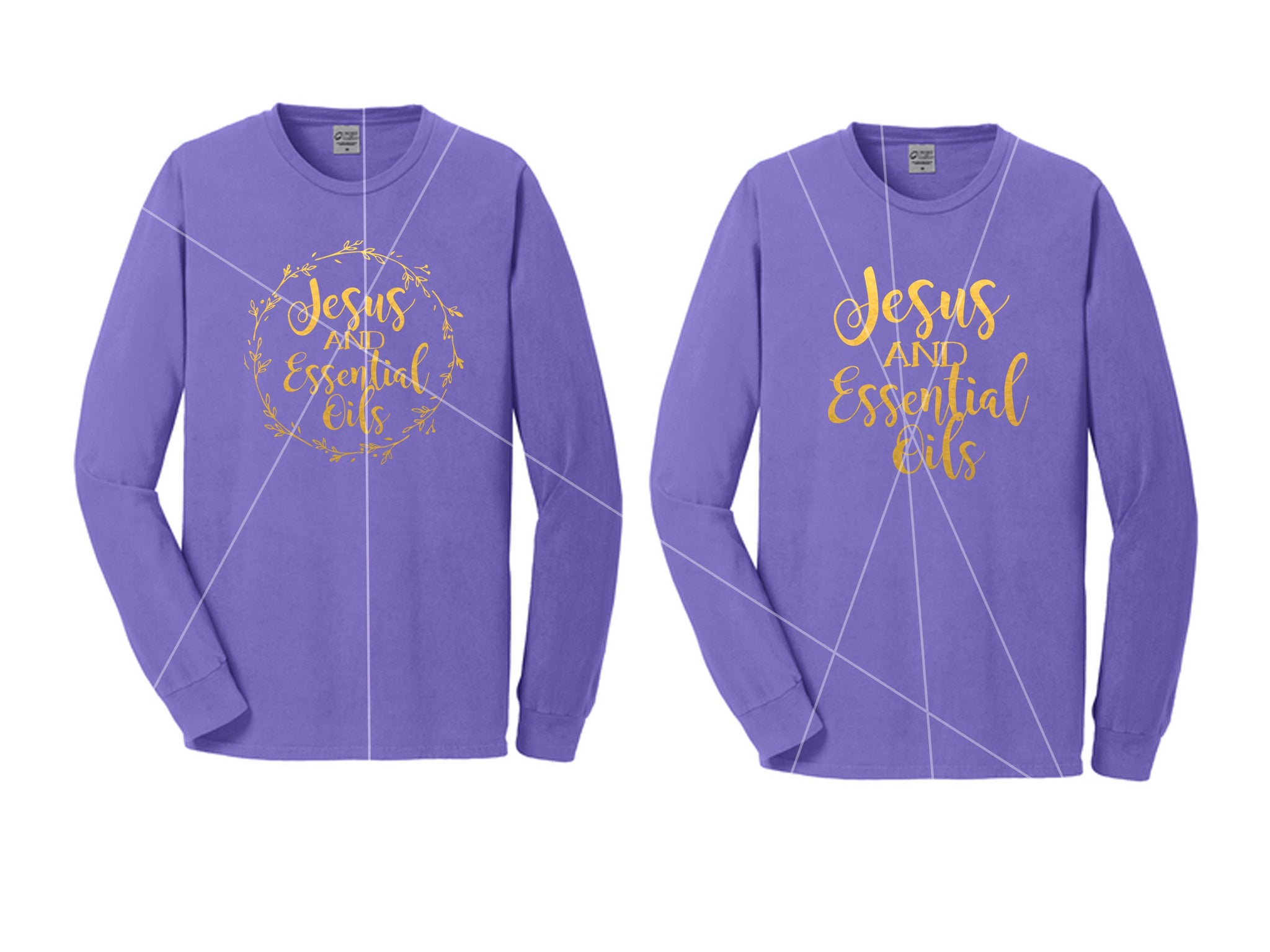 Young Living Essential Oils Long Sleeve Lilac Purple T shirt | Custom Listing | Jesus and Essential Oils |