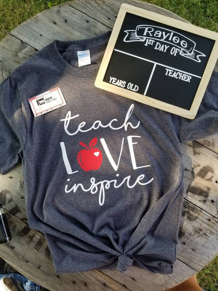 Teacher shirt,  shirts for teachers,  teacher hoodie,  teach love inspire