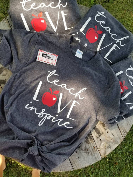 Teacher shirt,  shirts for teachers,  teacher hoodie,  teach love inspire