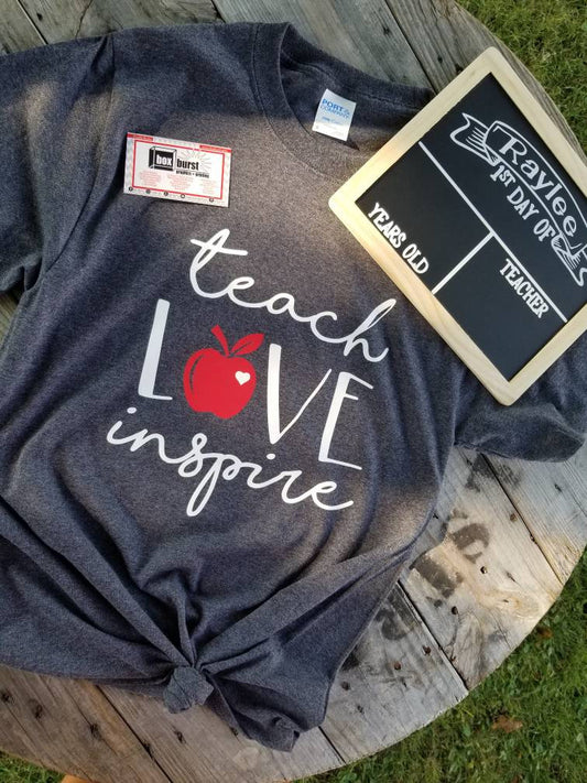 Teacher shirt,  shirts for teachers,  teacher hoodie,  teach love inspire