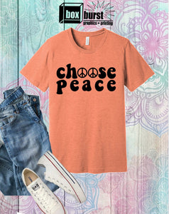 Choose Peace | Hippie shirt | Unisex | Tree of life | Positivity |
