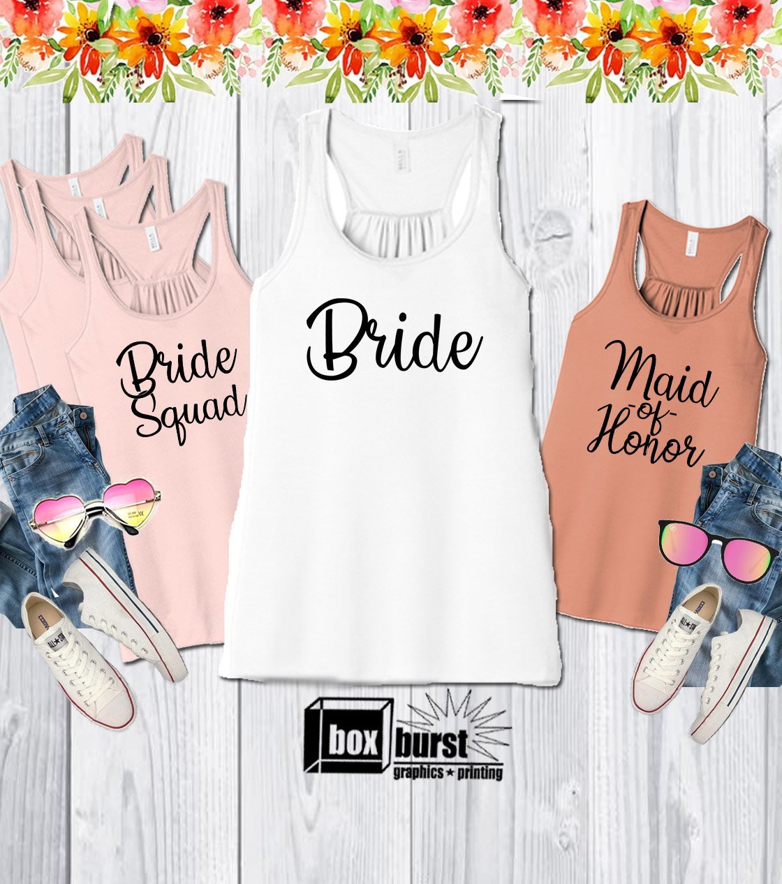 Brides Squad Shirt | Maid of Honor | Bachelorette Party Shirt | Bridesmaid Shirt | Bachelorette Tank |
