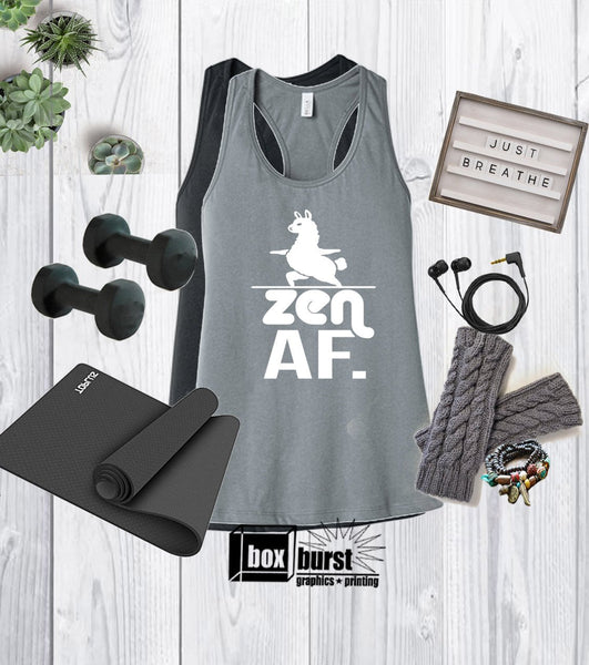 LLama yoga LLamaste Llama Zen | Zen yoga tank top | work out tank tops zen af shirt | yoga