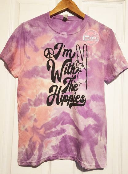 I'm with the Hippies Ink Printed Dreamy Tie Dye Tee unisex adult