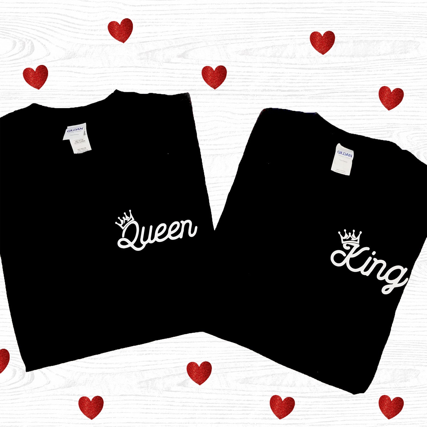 King and Queen Matching couple tees