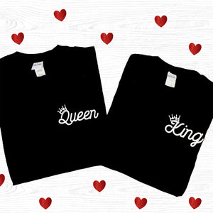 King and Queen Matching couple tees