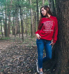 Flannels, hayrides, pumpkins.. fall crew neck sweater