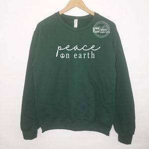 Peace on earth unisex crew neck sweater