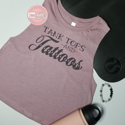 Tank Tops and Tattoos women's crop muscle tank
