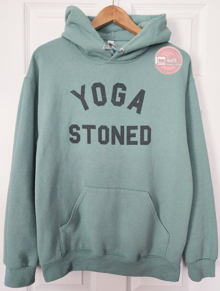 Yoga Stoned unisex adult hoodie ink print