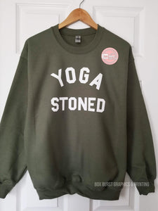 Yoga Stoned unisex crew neck sweat shirt